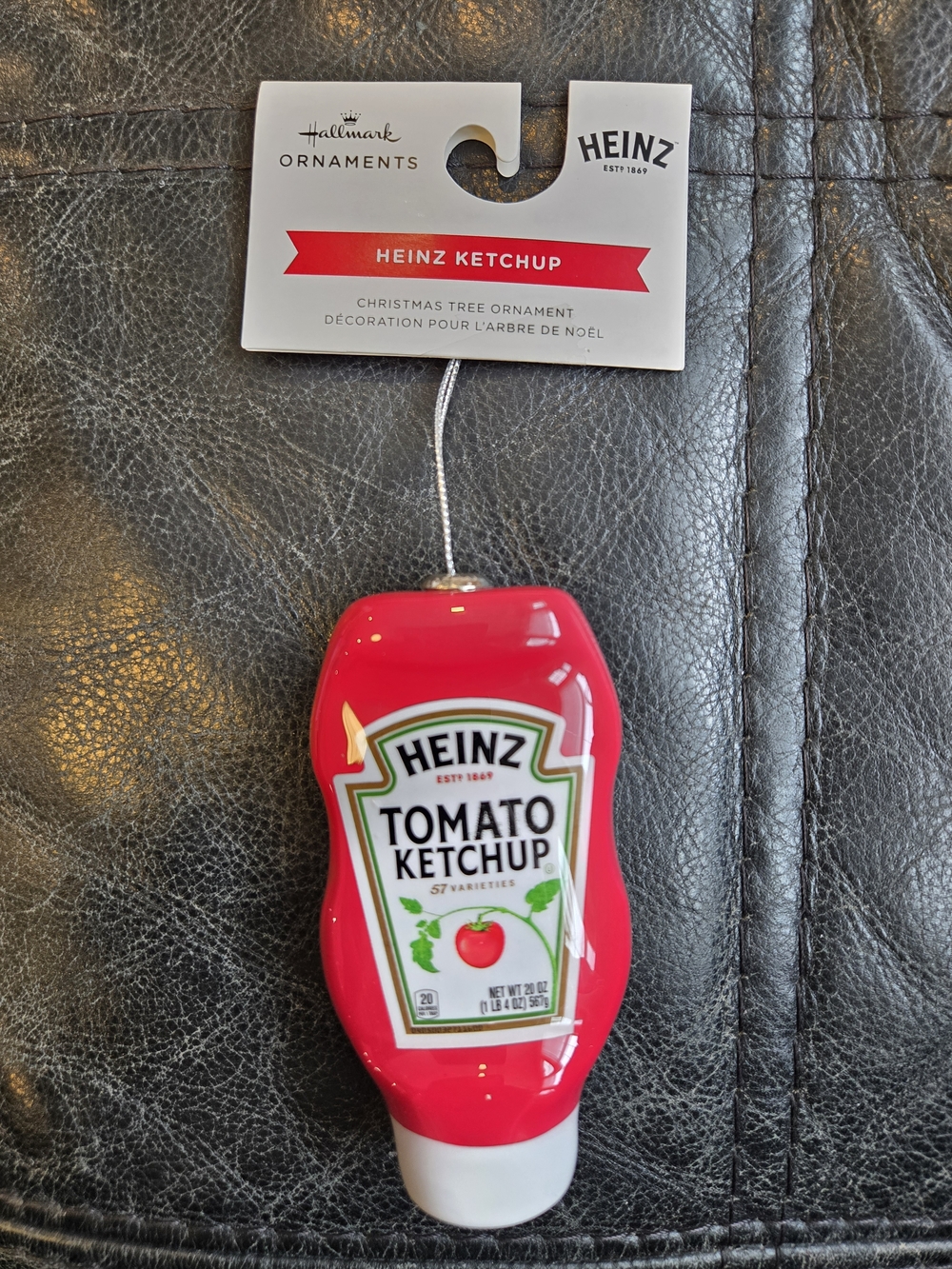 Hallmark Heinz Tomato Ketchup Ornament - Red, White, Green